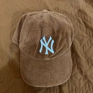 Burnt Orange Corduroy Yankees Baseball Cap